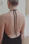 BASERANGE Adjustable Strap Apron Dress Collection, Made in Portugal, BAS-DRAP-RS-000-HEI, Black